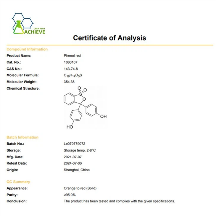 Phenol Red Powder CAS 143-74-8