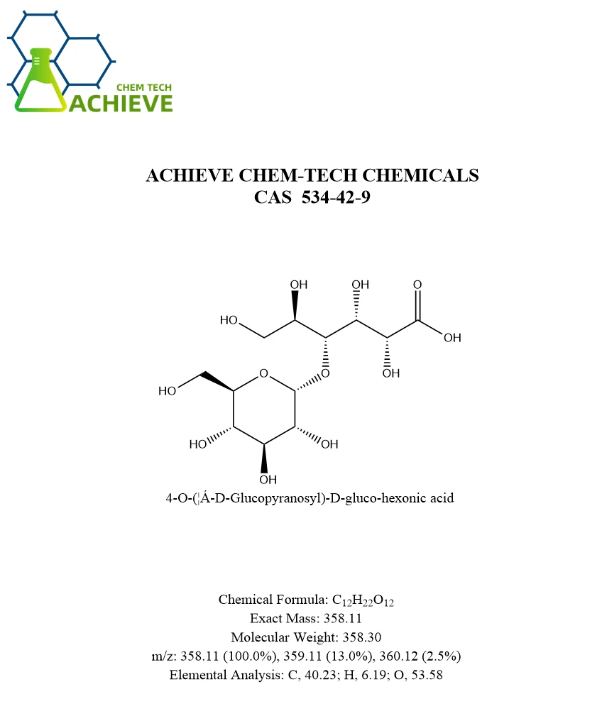 4-O--D-Glucopyranosyl-D-gluco-hexonic acid CAS 534-42-9 | Shaanxi BLOOM Tech Co., Ltd 4-O--D-Glucopyranosyl-D-gluco-hexonic acid CAS 534-42-9 | Shaanxi BLOOM Tech Co., Ltd